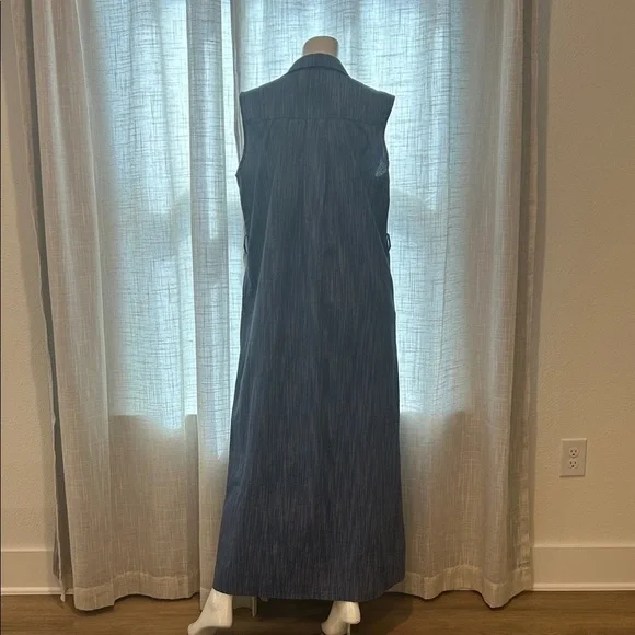 FRNCH Sleeveless Denim Blue Maxi Dress - Picture 5 of 8